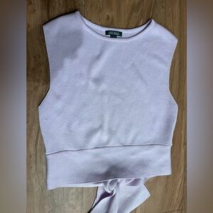 wild fable Light Lilac Tie-Back Crop Tank